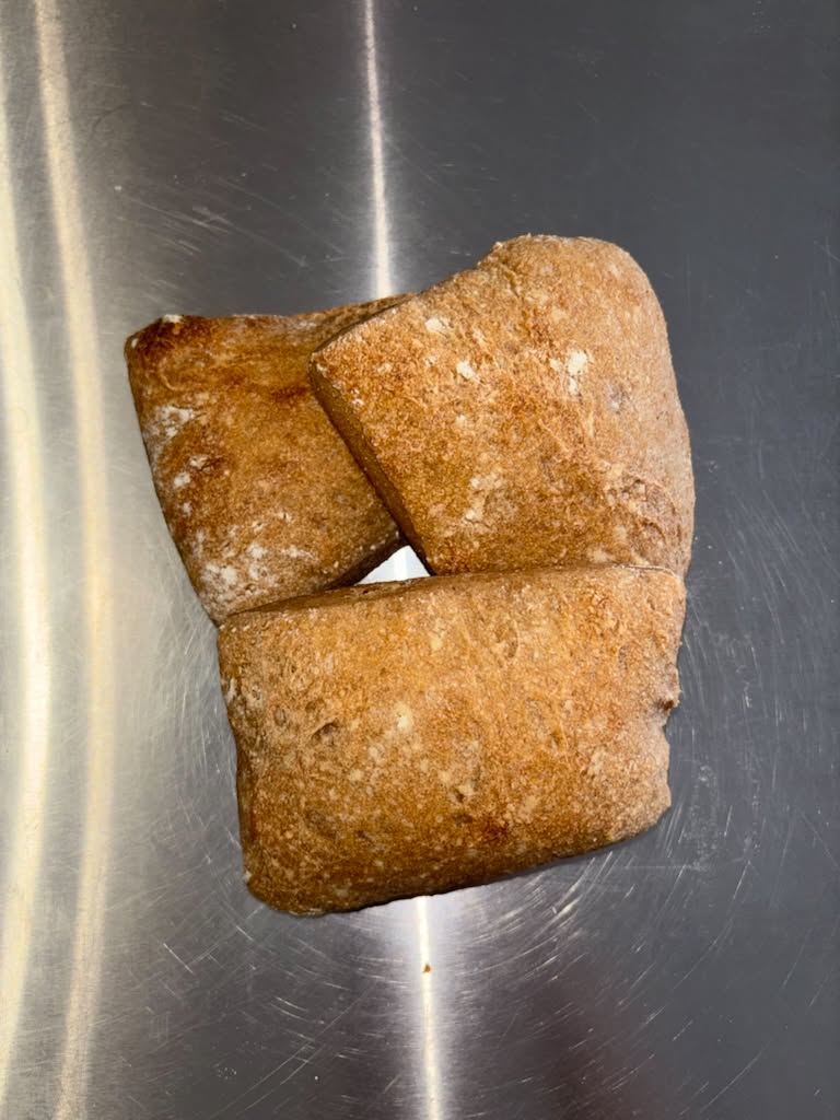 Teljes kiőrlésű kovászos ciabatta