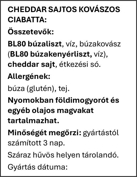 Kovászos ciabatta