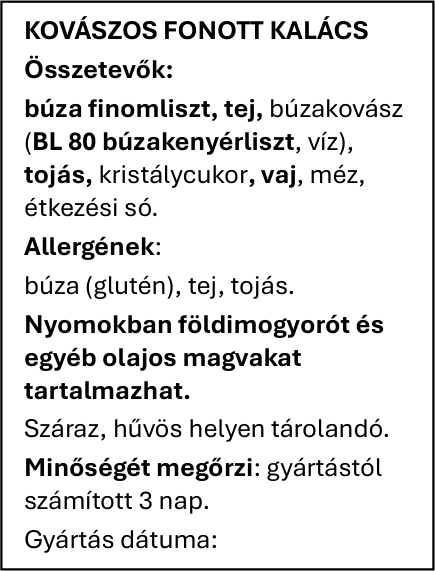 Kovászos kalács