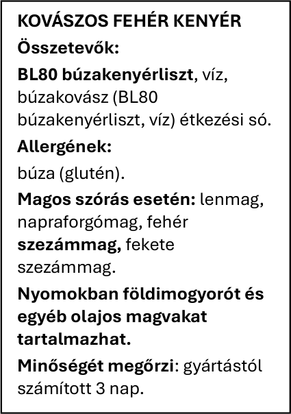Kovászos kenyér